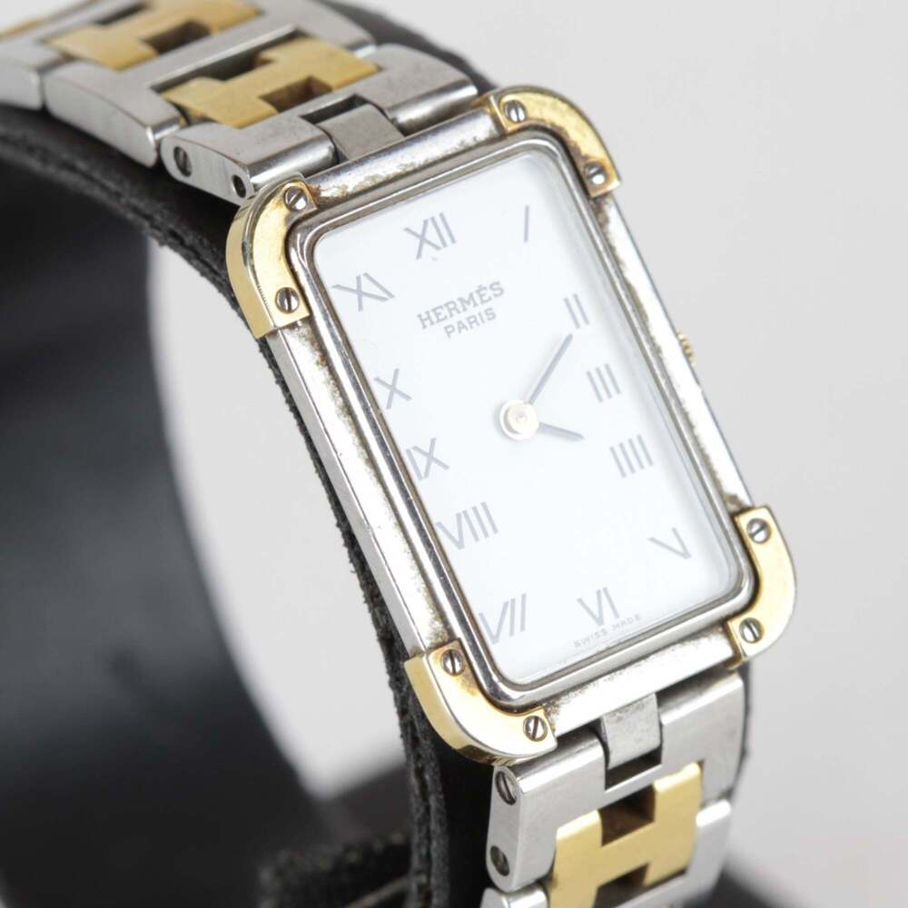 Hermes Croixeur Rectangular Watch Case Women's Si… - image 3